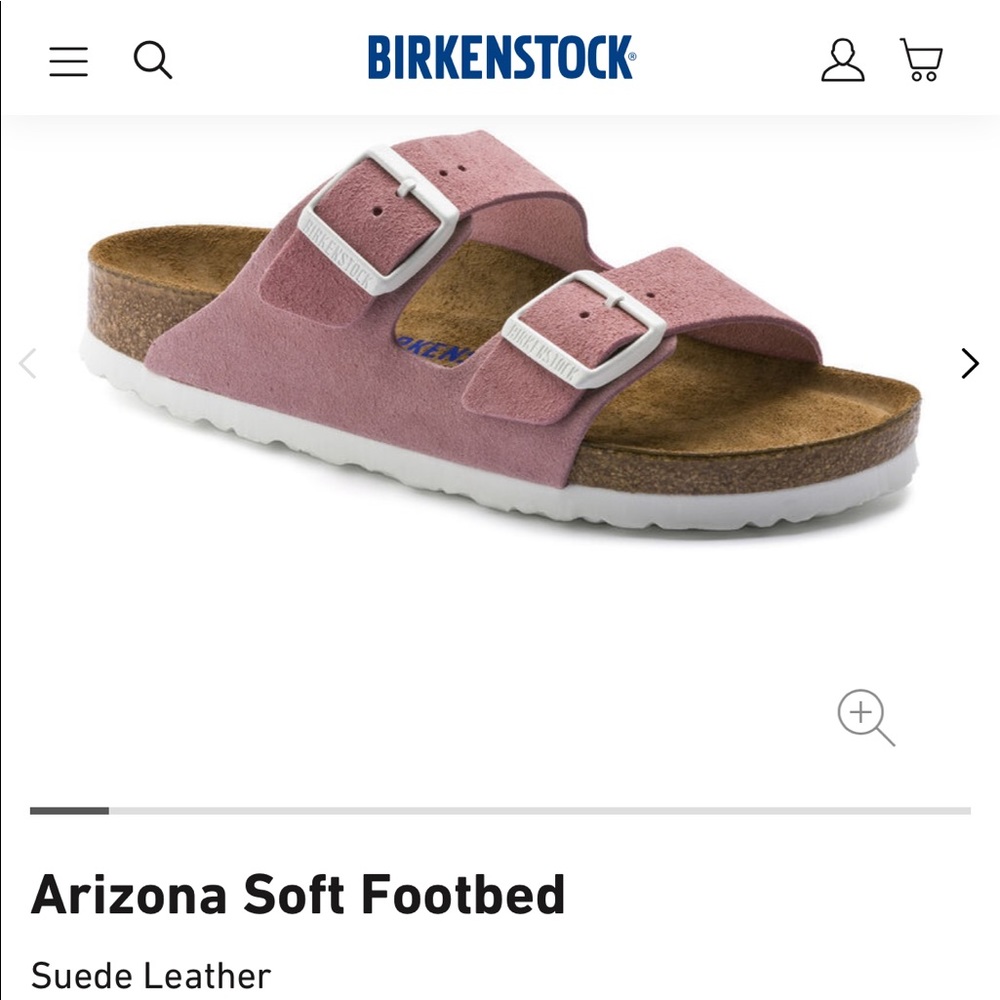 Discontinued Arizona Birkenstocks Rose Suede Brand New Tags on